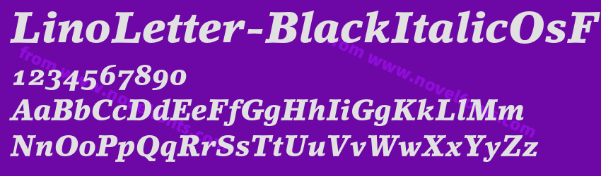 LinoLetter-BlackItalicOsFPreview