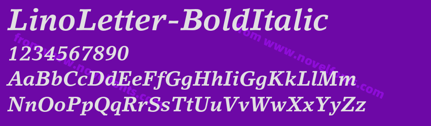 LinoLetter-BoldItalicPreview