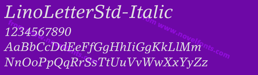 LinoLetterStd-ItalicPreview