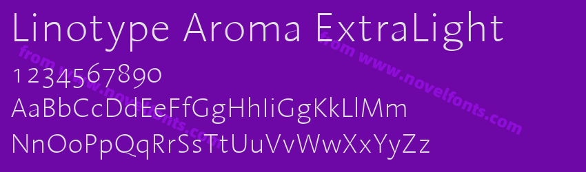 Linotype Aroma ExtraLightPreview