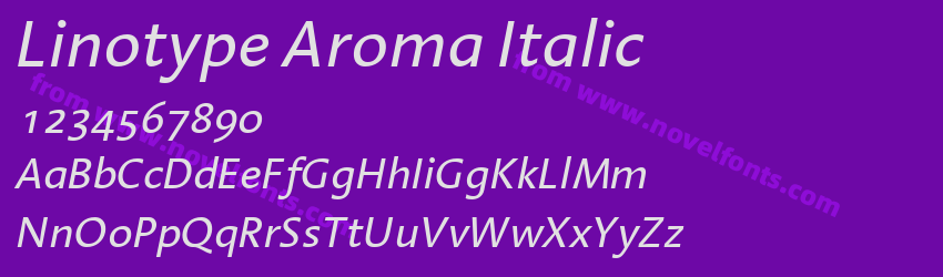 Linotype Aroma ItalicPreview