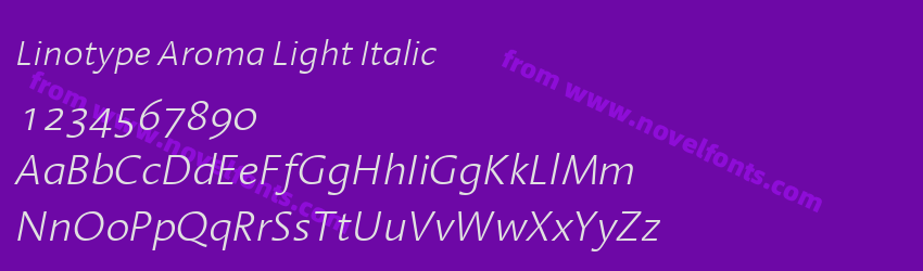 Linotype Aroma Light ItalicPreview