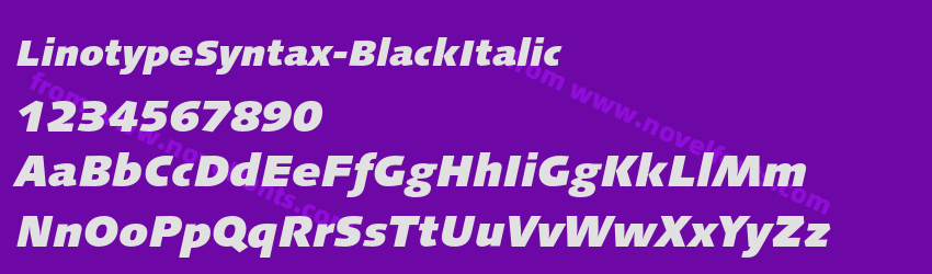 LinotypeSyntax-BlackItalicPreview