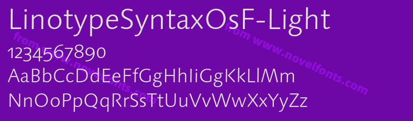 LinotypeSyntaxOsF-LightPreview