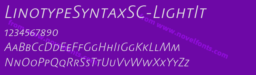 LinotypeSyntaxSC-LightItPreview