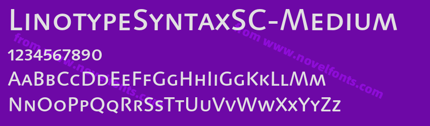 LinotypeSyntaxSC-MediumPreview