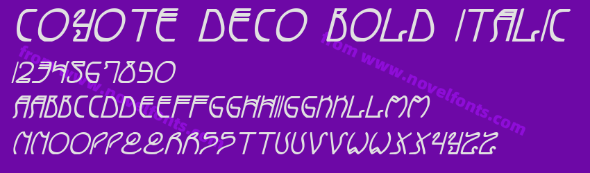 Coyote Deco Bold ItalicPreview