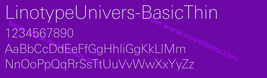 LinotypeUnivers-BasicThinPreview