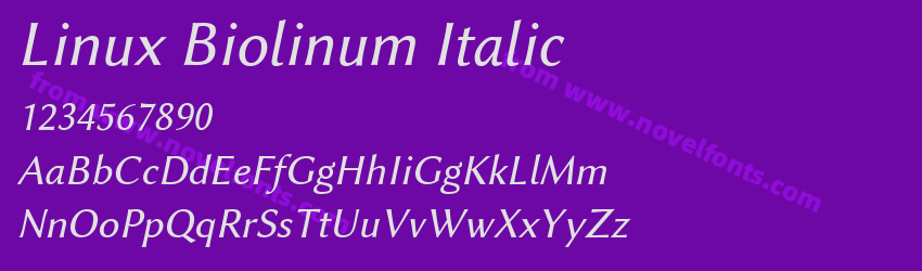 Linux Biolinum ItalicPreview