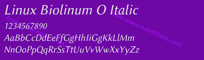 Linux Biolinum O ItalicPreview