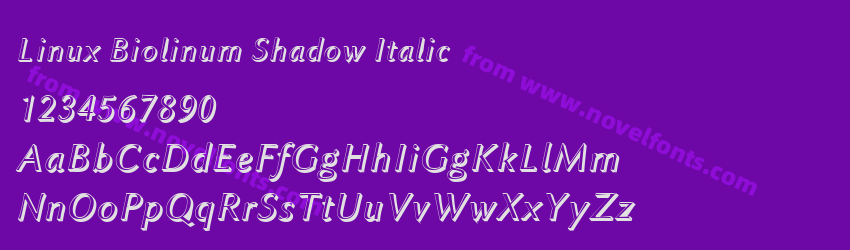 Linux Biolinum Shadow ItalicPreview