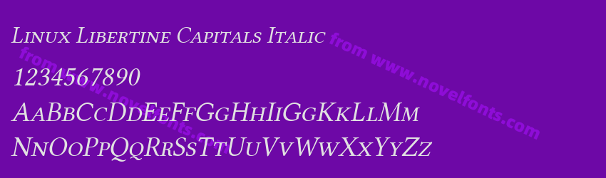 Linux Libertine Capitals ItalicPreview