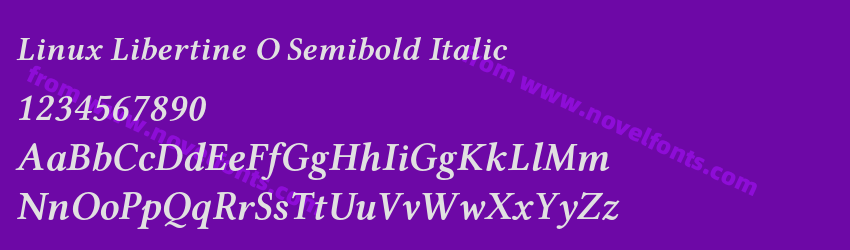 Linux Libertine O Semibold ItalicPreview