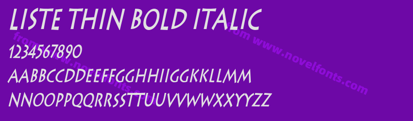 Liste Thin Bold ItalicPreview