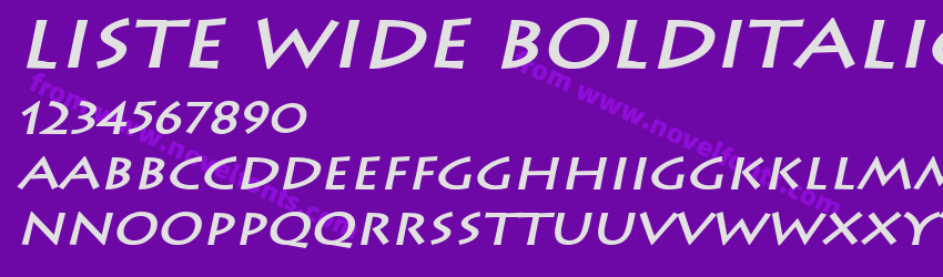 Liste Wide BoldItalicPreview