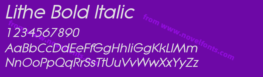 Lithe Bold ItalicPreview