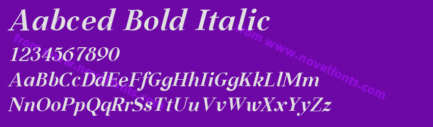 Aabced Bold ItalicPreview