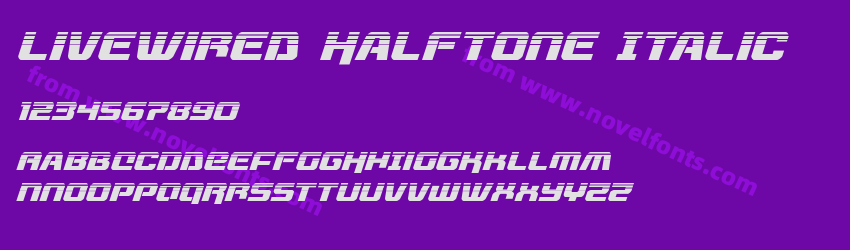 Livewired Halftone ItalicPreview