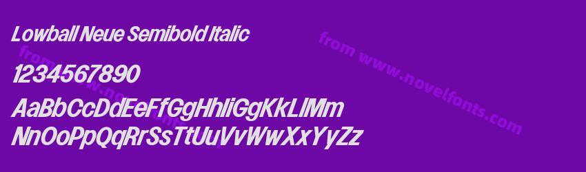 Lowball Neue Semibold ItalicPreview