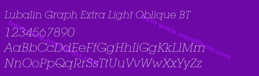 Lubalin Graph Extra Light Oblique BTPreview