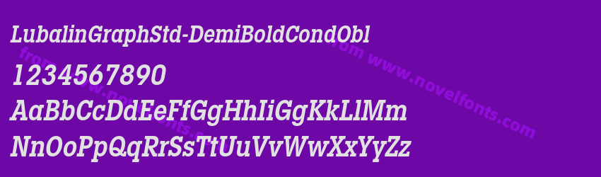 LubalinGraphStd-DemiBoldCondOblPreview