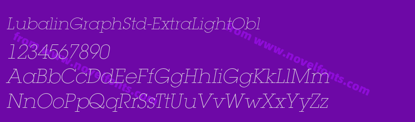 LubalinGraphStd-ExtraLightOblPreview