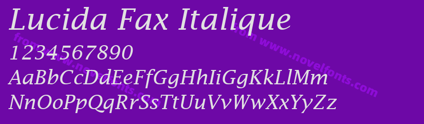 Lucida Fax ItaliquePreview