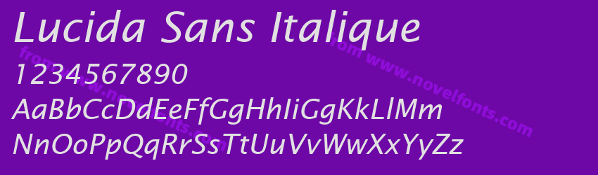 Lucida Sans ItaliquePreview