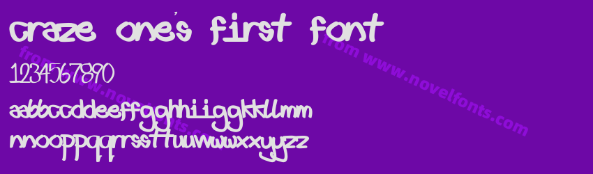 Craze One's first fontPreview