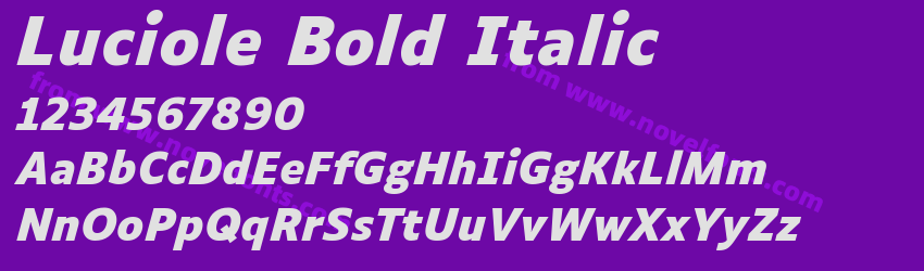 Luciole Bold ItalicPreview