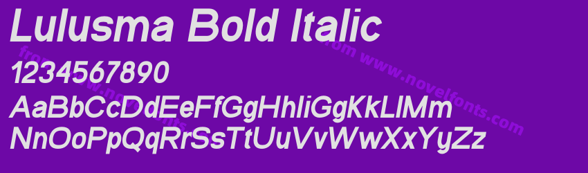 Lulusma Bold ItalicPreview