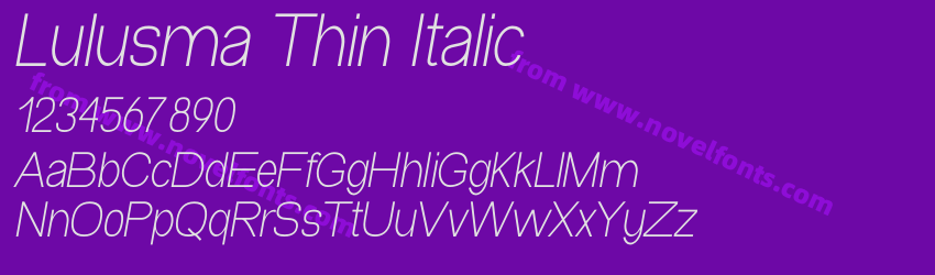 Lulusma Thin ItalicPreview