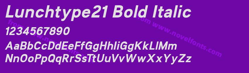 Lunchtype21 Bold ItalicPreview