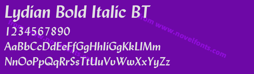 Lydian Bold Italic BTPreview