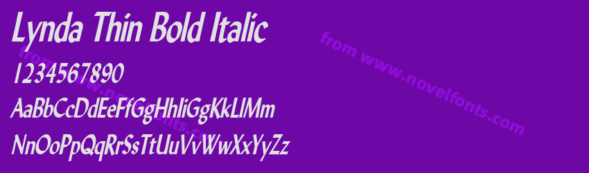 Lynda Thin Bold ItalicPreview