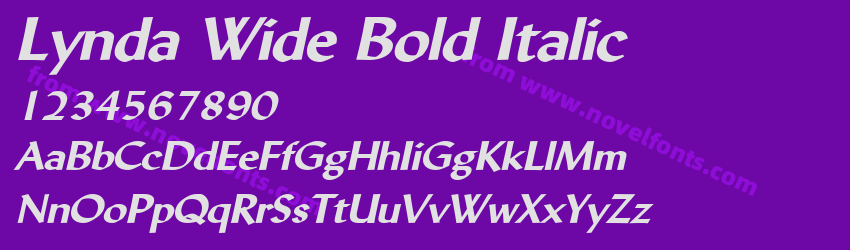 Lynda Wide Bold ItalicPreview