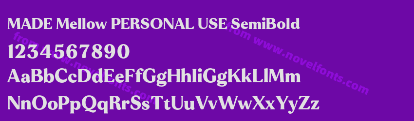 MADE Mellow PERSONAL USE SemiBoldPreview