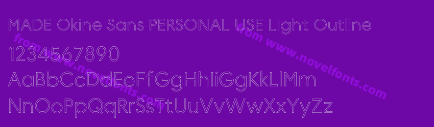 MADE Okine Sans PERSONAL USE Light OutlinePreview