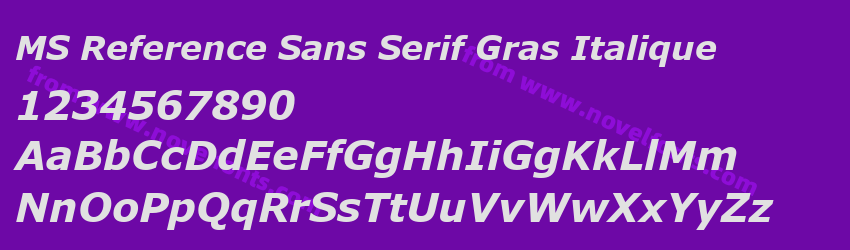 MS Reference Sans Serif Gras ItaliquePreview