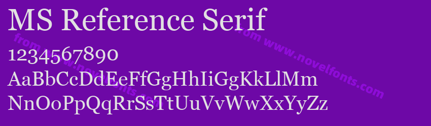 MS Reference SerifPreview
