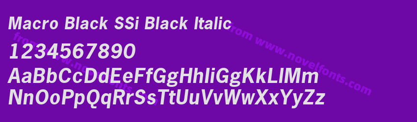 Macro Black SSi Black ItalicPreview