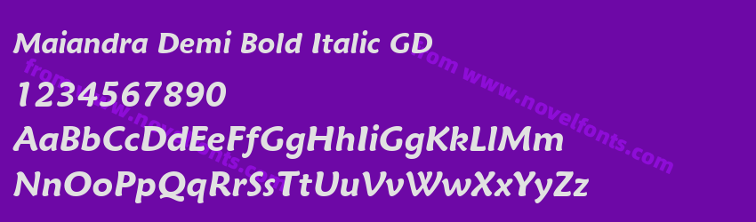 Maiandra Demi Bold Italic GDPreview