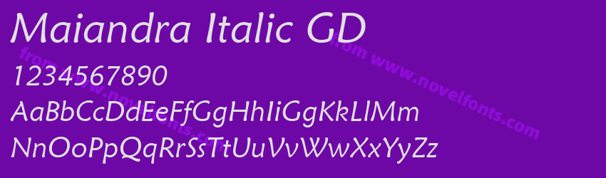 Maiandra Italic GDPreview