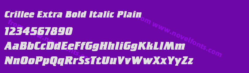 Crillee Extra Bold Italic PlainPreview