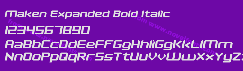 Maken Expanded Bold ItalicPreview