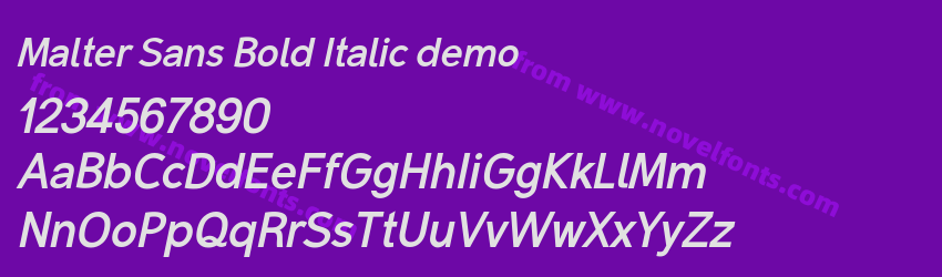 Malter Sans Bold Italic demoPreview