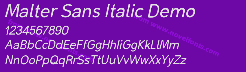 Malter Sans Italic DemoPreview