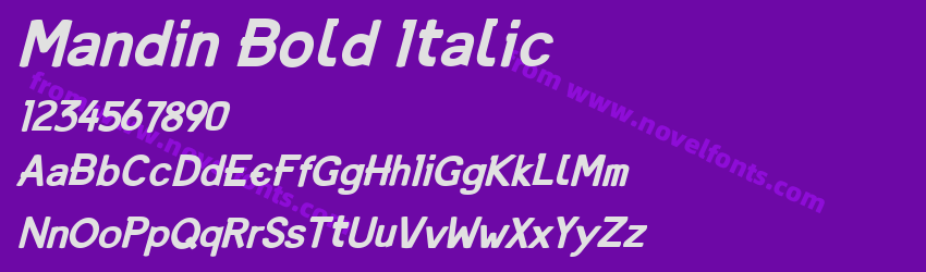 Mandin Bold ItalicPreview