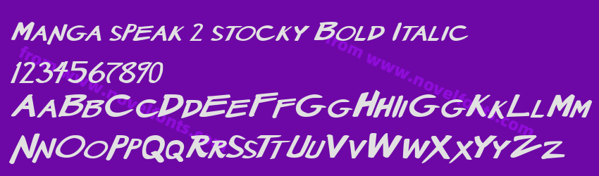 Manga speak 2 stocky Bold ItalicPreview