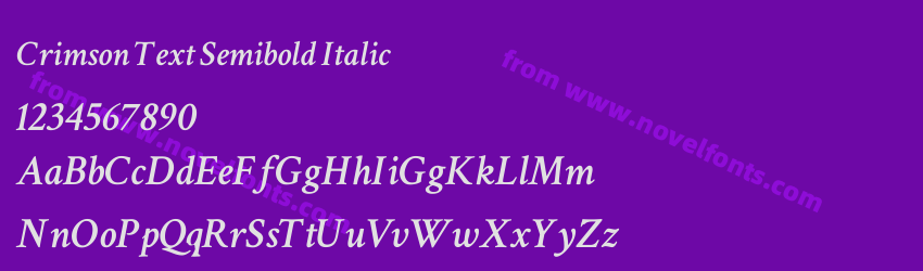 Crimson Text Semibold ItalicPreview